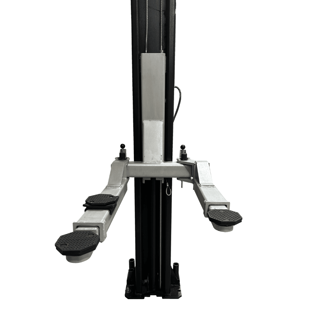 Asymmetric 2 Post Car Lift Clear Floor 9,000 lbs. Capacity Heavy Duty in Black - Image 5