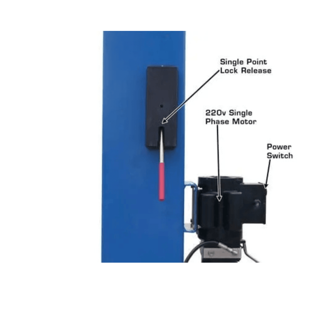 Atlas 8000 Lb Capacity Baseplate 2-Post Lift - Image 7